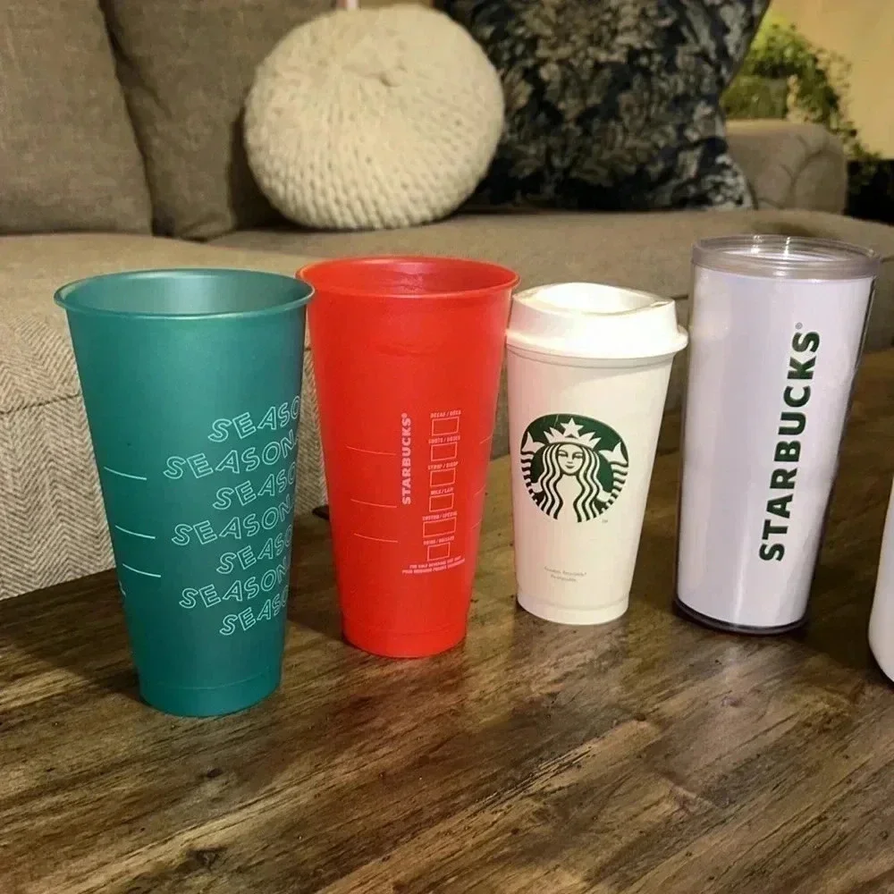 Sale ~5pc Bundle Starbucks Coffee Co Tumblers/Cups & “JOY” Coffee Mug Lot set